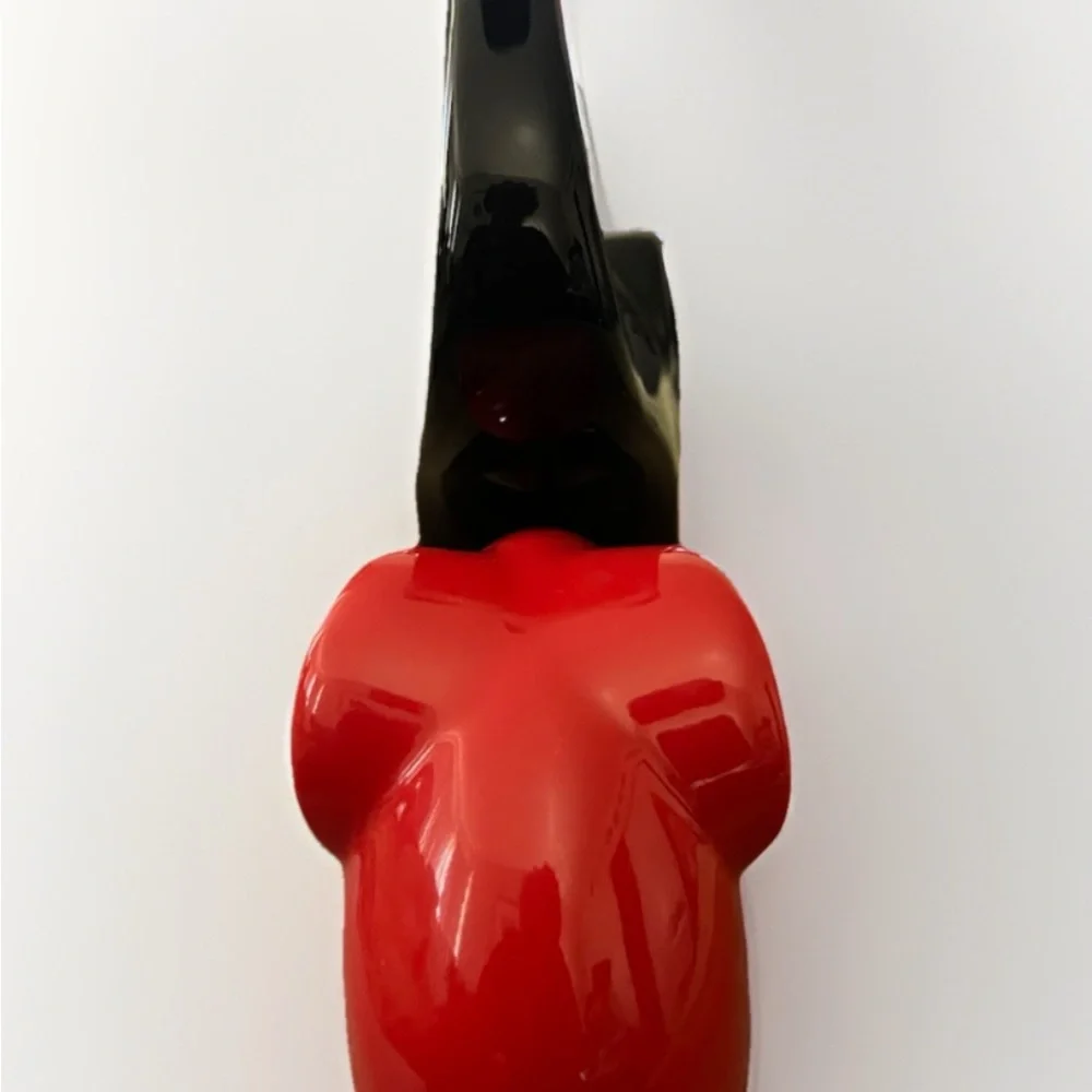 Elegant Black and Red Elephant Sculptures - Picture 7 of 11